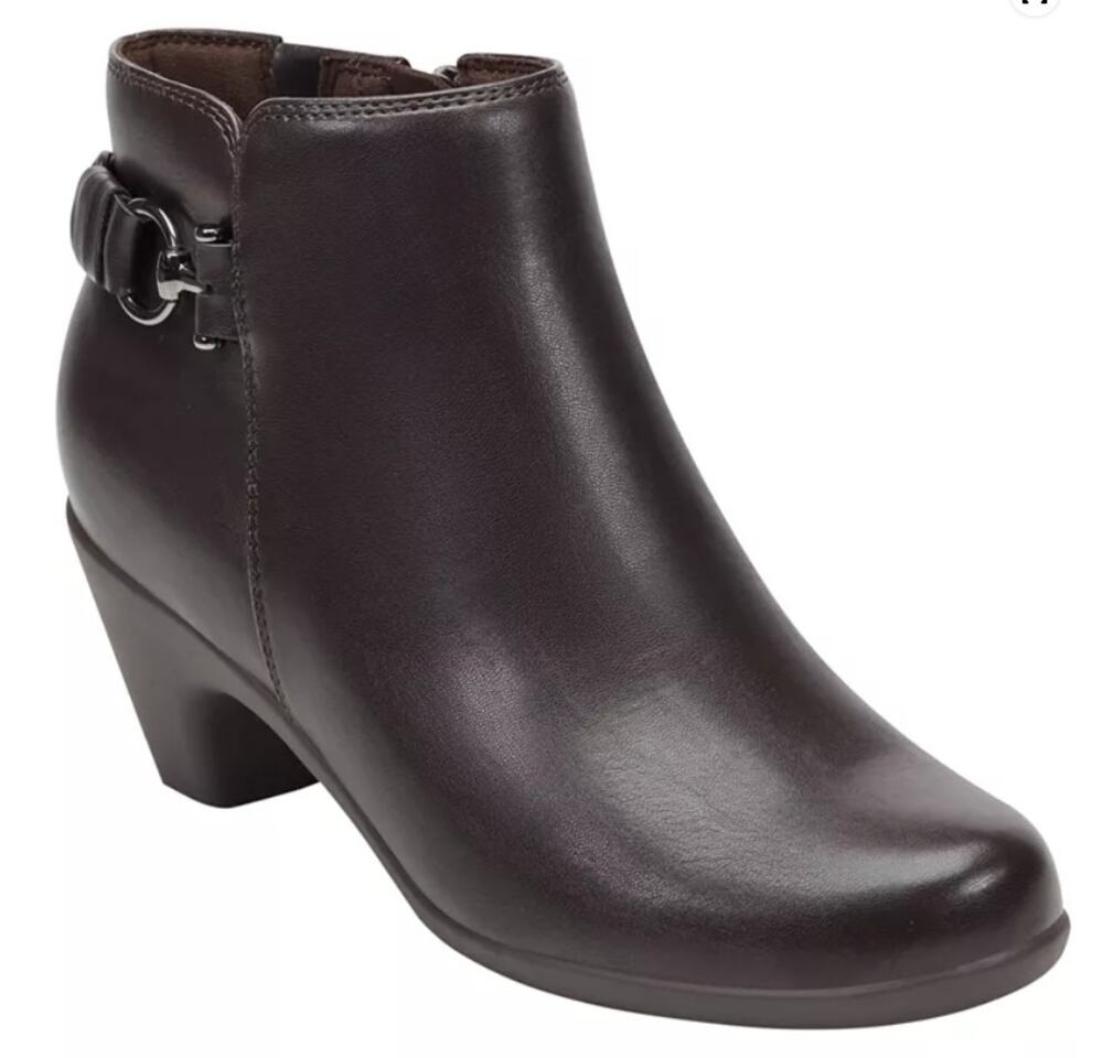 Easy Spirit Boots Women's Size 9 Black Faux Leather Clemens3 Ankle Booties